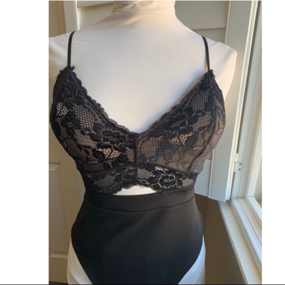 Black lace bodysuit